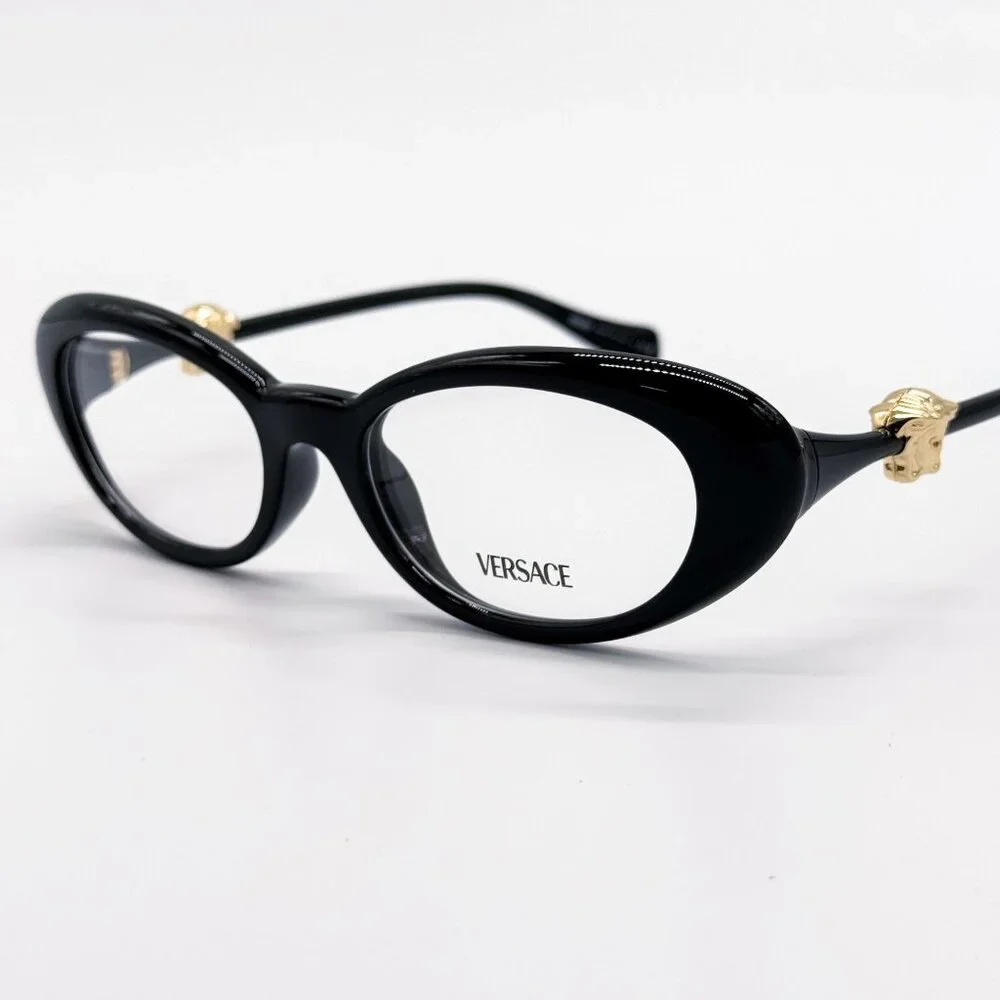 NEW VERSACE EYEGLASSES VE3381U GB1 BLACK WOMEN EYEWEAR